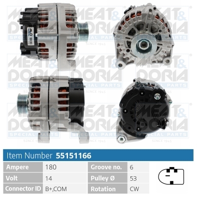 Alternator/Dynamo Meat Doria 55151166