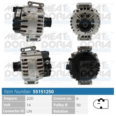 Dynamo / Alternator Meat Doria 55151250