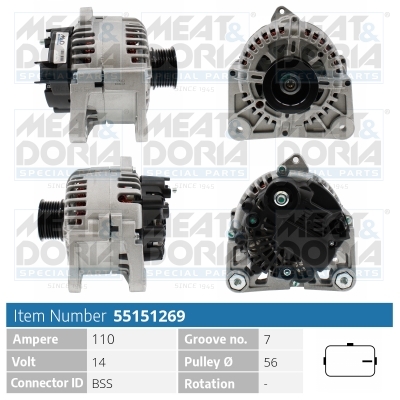 Dynamo / Alternator Meat Doria 55151269