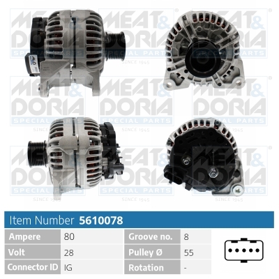 Dynamo / Alternator Meat Doria 5610078