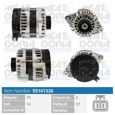 Dynamo / Alternator Meat Doria 55161326