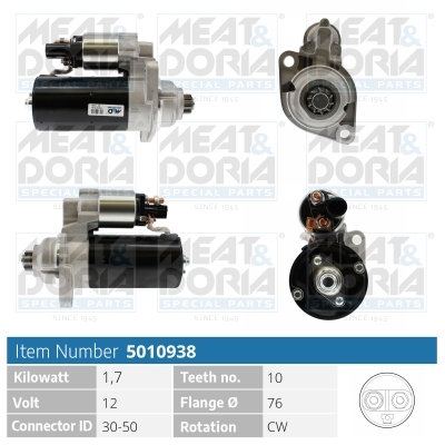 Startmotor / Starter Meat Doria 5010938
