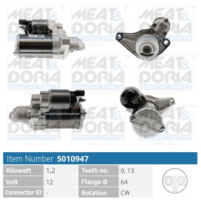 Startmotor / Starter Meat Doria 5010947