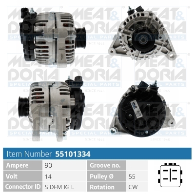 Dynamo / Alternator Meat Doria 55101334