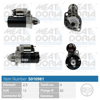 Startmotor / Starter Meat Doria 5010981