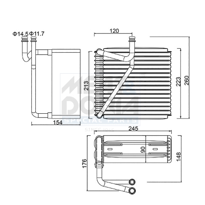 Verdamper, airconditioning Meat Doria 997093