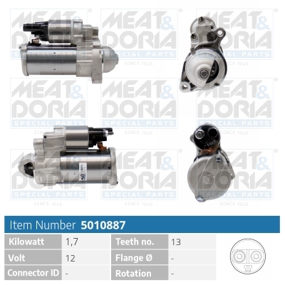 Startmotor / Starter Meat Doria 5010887
