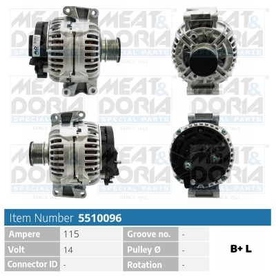 Dynamo / Alternator Meat Doria 5510096