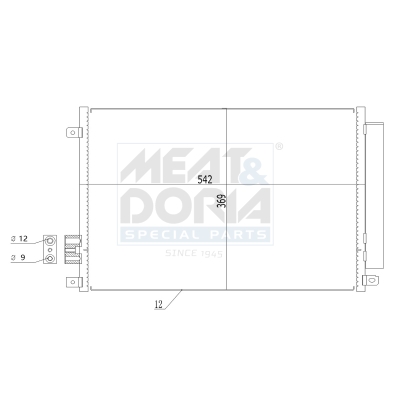 Condensor, airconditioning Meat Doria 991004