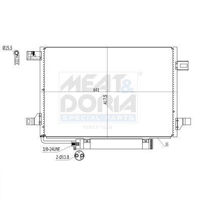 Condensor, airconditioning Meat Doria 991017