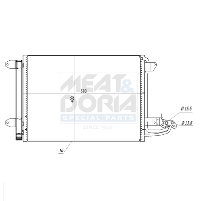 Condensor, airconditioning Meat Doria 991018