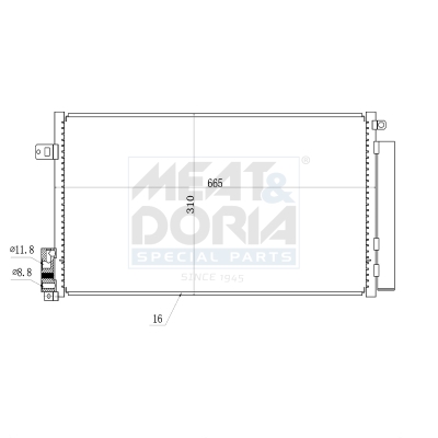 Condensor, airconditioning Meat Doria 991019