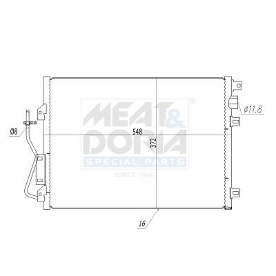 Condensor, airconditioning Meat Doria 991045