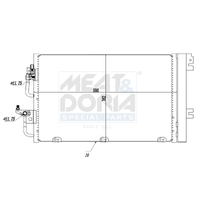 Condensor, airconditioning Meat Doria 991064