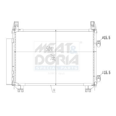 Condensor, airconditioning Meat Doria 991077