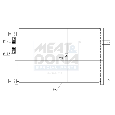 Condensor, airconditioning Meat Doria 991080