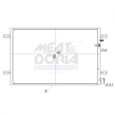 Condensor, airconditioning Meat Doria 991092