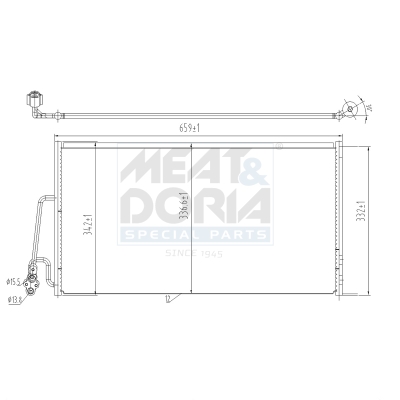 Condensor, airconditioning Meat Doria 991096