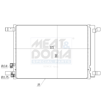 Condensor, airconditioning Meat Doria 991100