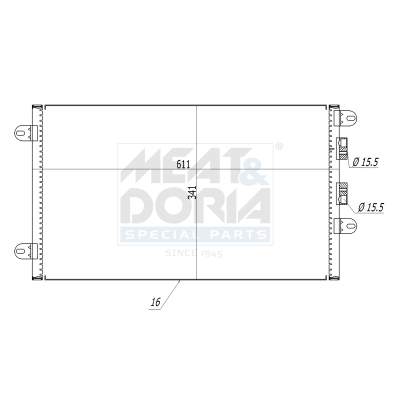 Condensor, airconditioning Meat Doria 991106