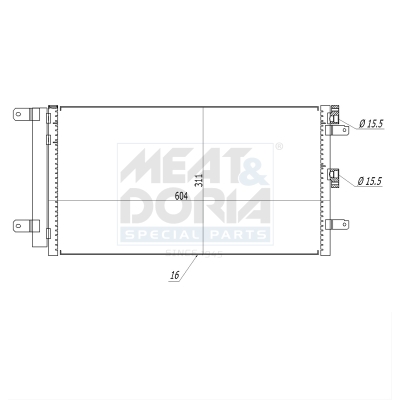Condensor, airconditioning Meat Doria 991116