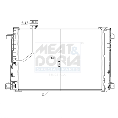 Condensor, airconditioning Meat Doria 991118