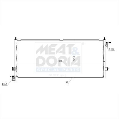 Condensor, airconditioning Meat Doria 991125