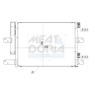 Condensor, airconditioning Meat Doria 991127