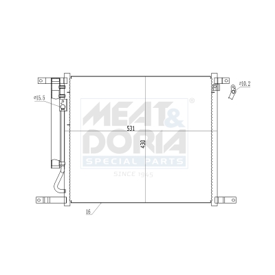 Condensor, airconditioning Meat Doria 991135