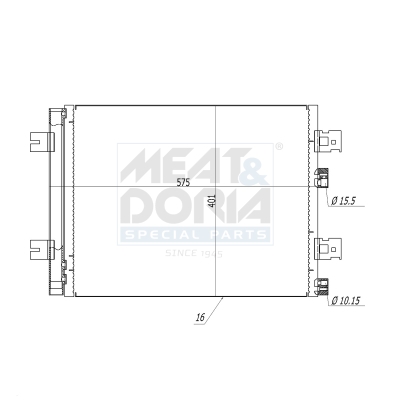 Condensor, airconditioning Meat Doria 991137