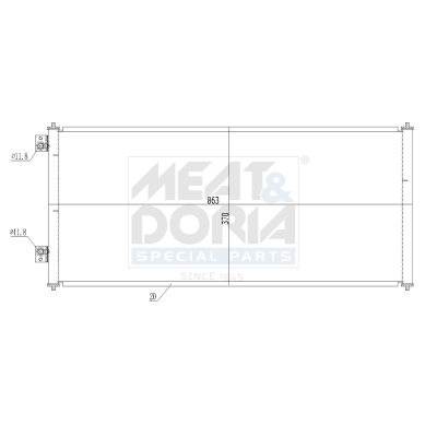 Condensor, airconditioning Meat Doria 991150