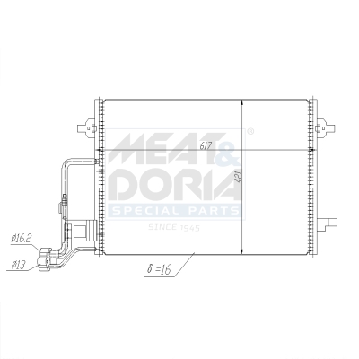 Condensor, airconditioning Meat Doria 991158