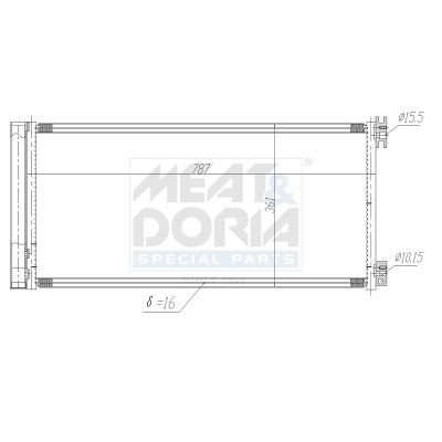 Condensor, airconditioning Meat Doria 991193