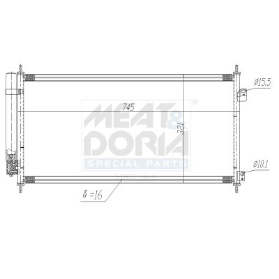 Condensor, airconditioning Meat Doria 991202