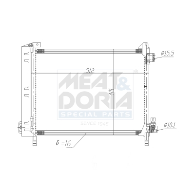 Condensor, airconditioning Meat Doria 991210