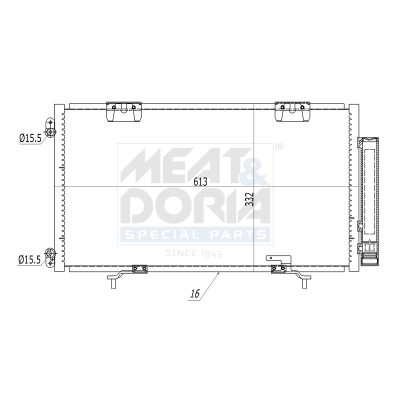 Condensor, airconditioning Meat Doria 991218