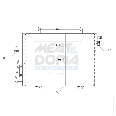 Condensor, airconditioning Meat Doria 991223