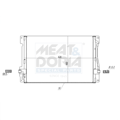 Condensor, airconditioning Meat Doria 991224