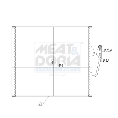 Condensor, airconditioning Meat Doria 991241