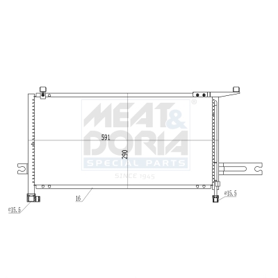 Condensor, airconditioning Meat Doria 991247