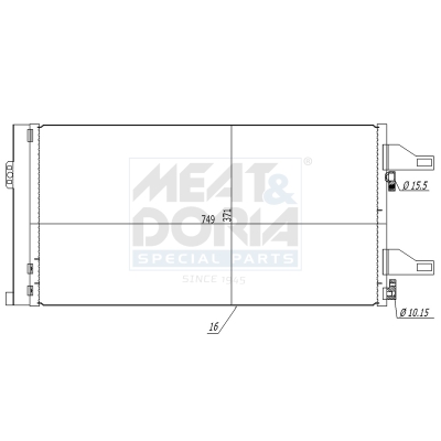 Condensor, airconditioning Meat Doria 991256