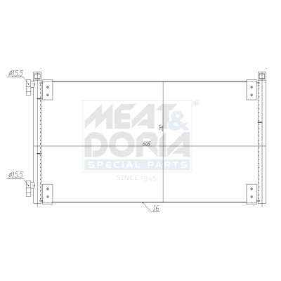 Condensor, airconditioning Meat Doria 991259