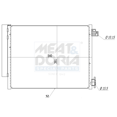 Condensor, airconditioning Meat Doria 991264