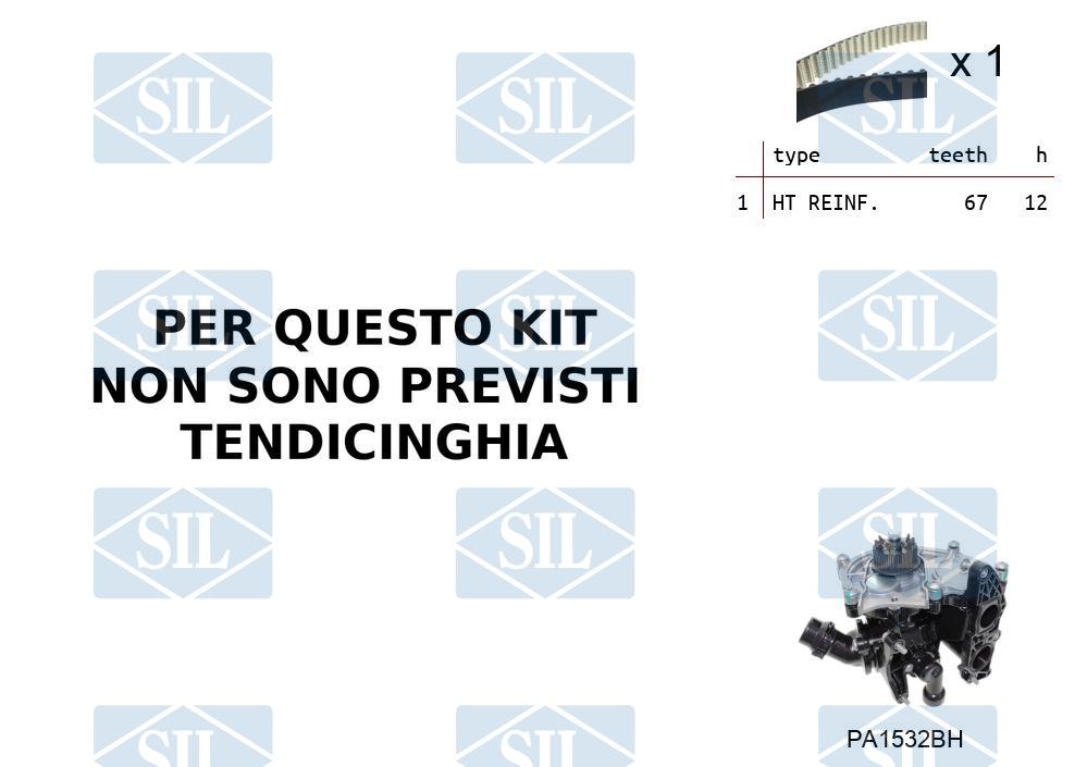 Saleri Distributieriem kit inclusief waterpomp K1PA1532BH