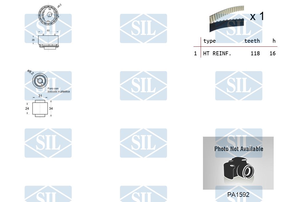 Saleri Distributieriem kit inclusief waterpomp K1PA1592