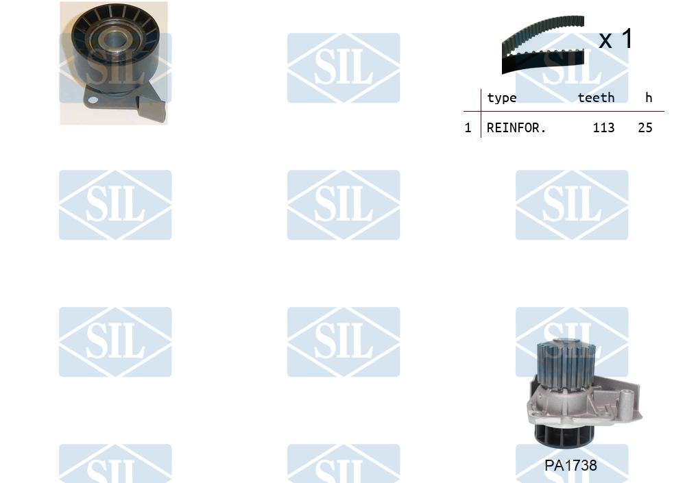 Saleri Distributieriem kit inclusief waterpomp K1PA1738