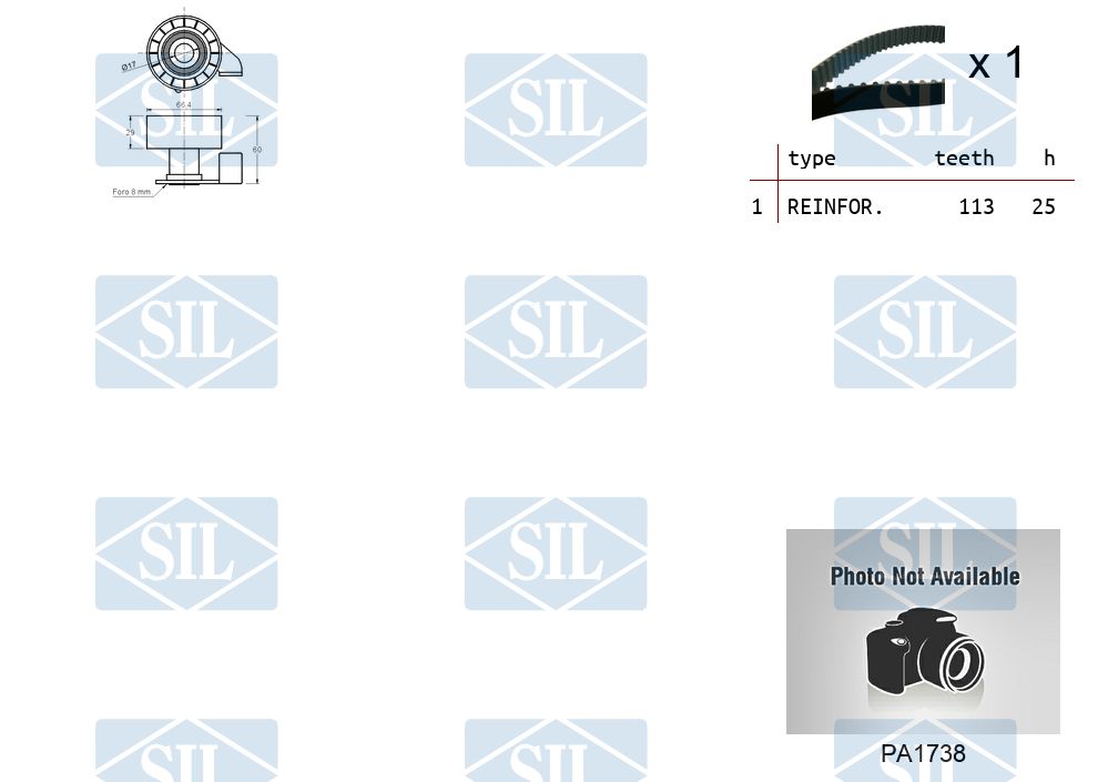 Saleri Distributieriem kit inclusief waterpomp K1PA1738