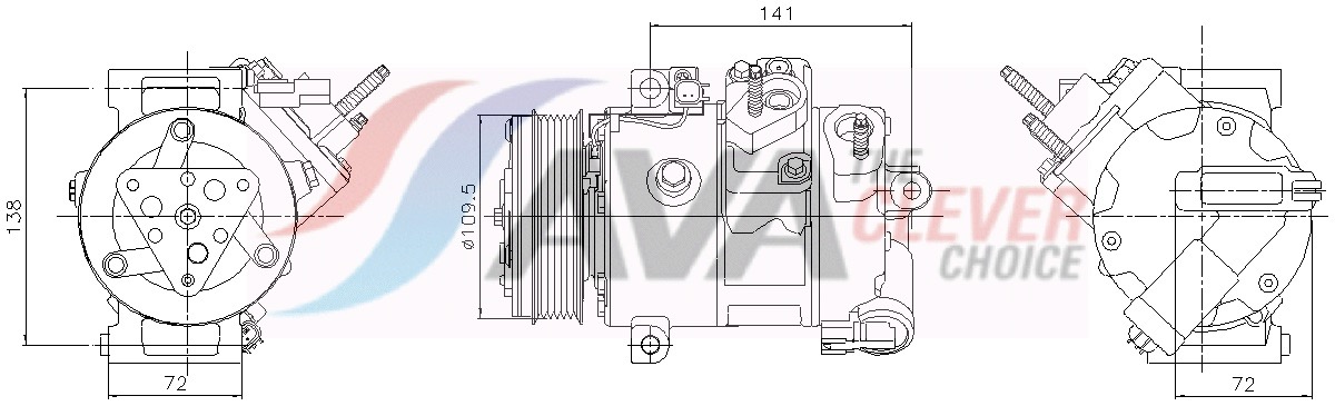 Compressor, airconditioning Ava Cooling FDAK732