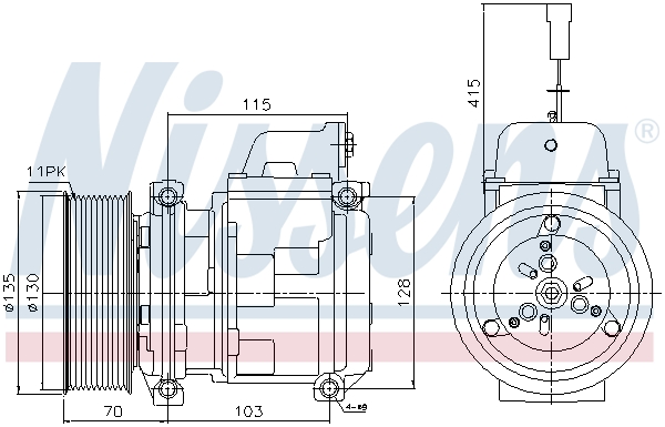 Ava Cooling Airco compressor MEAK356