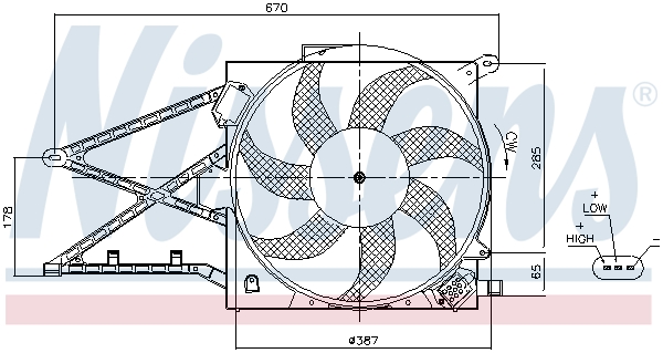 Ava Cooling Ventilatorwiel-motorkoeling OL7509